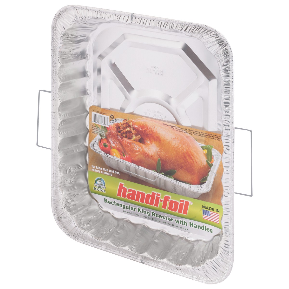 slide 2 of 9, Handi-foil Rectangular King Roaster Pan with Handles 1 ea, 1 ct