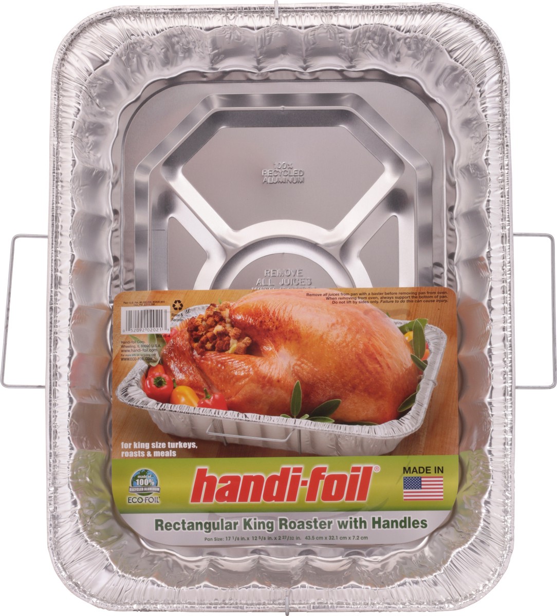 slide 4 of 9, Handi-foil Rectangular King Roaster Pan with Handles 1 ea, 1 ct