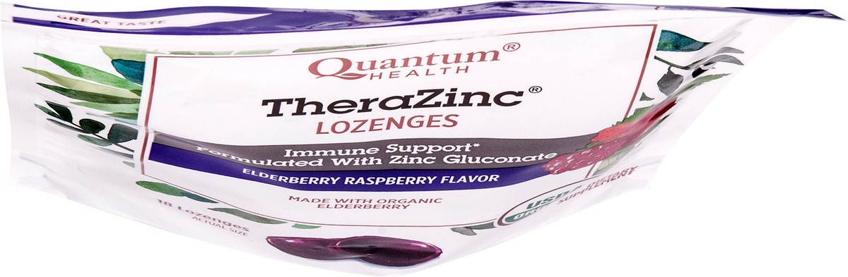slide 7 of 7, Quantum Health Therazinc Elderberry Raspberry Lozenges, 18 ct