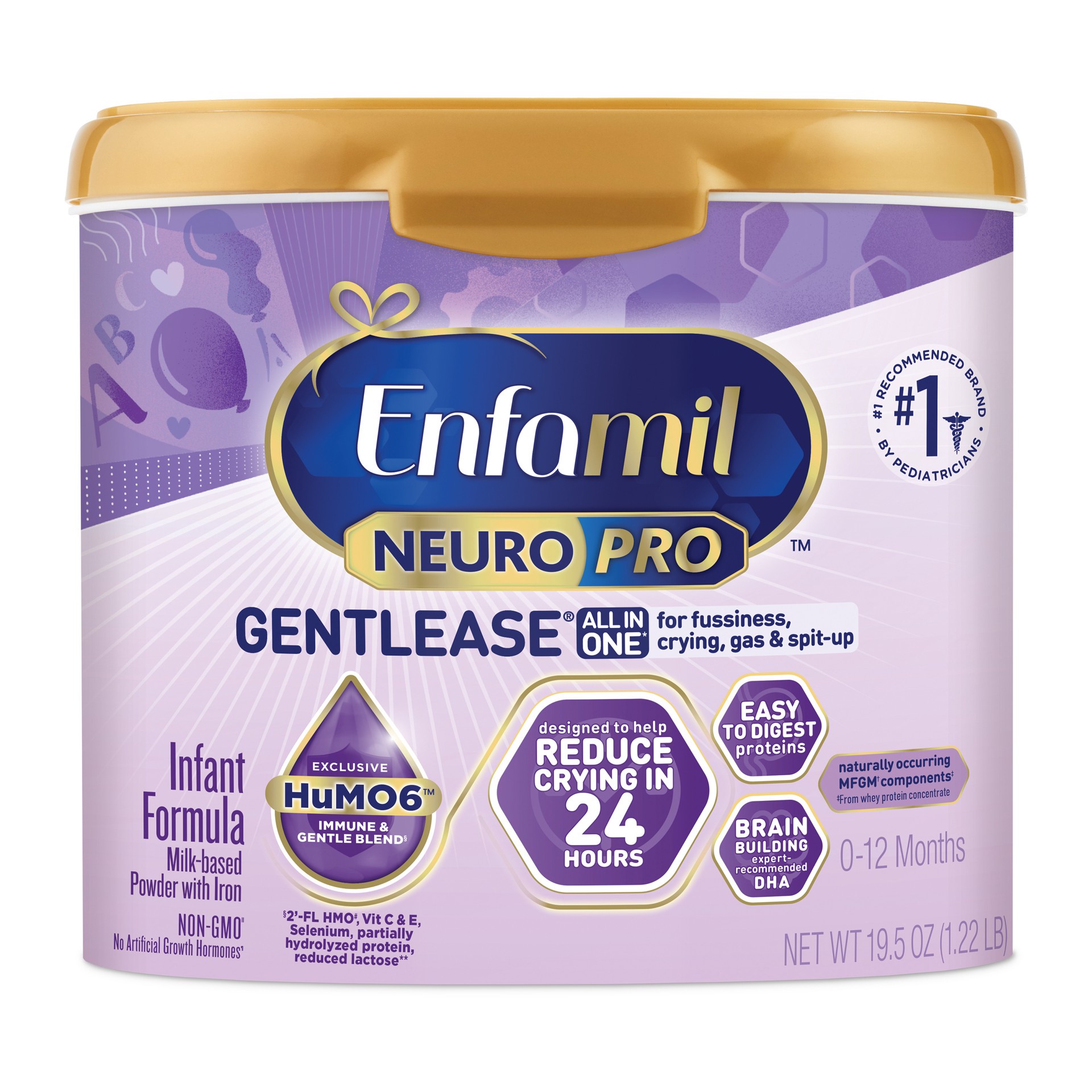 slide 1 of 8, Enfamil Neuropro Gentlease Gentle Infant Formula Powder, 19.5 oz