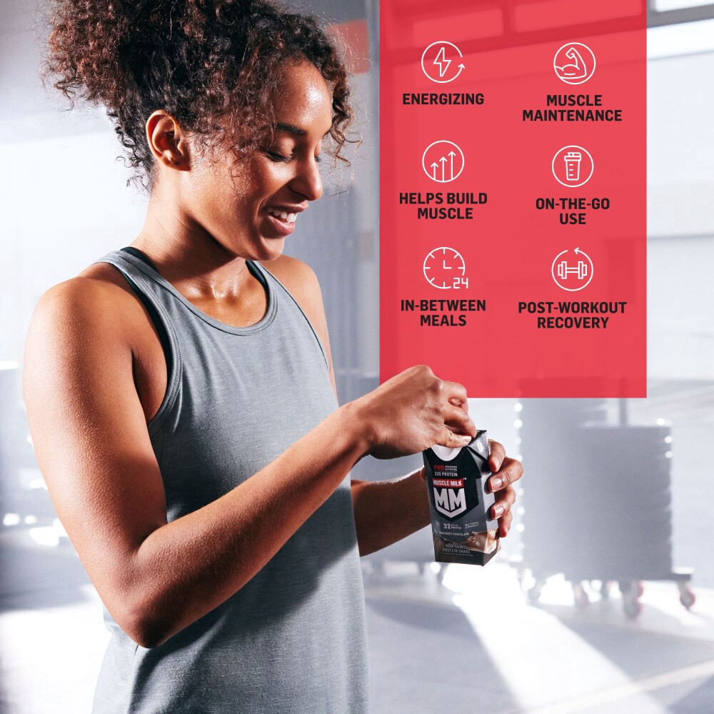 slide 3 of 6, Muscle Milk Pro Series Protein Shake Intense Vanilla, 12 ct; 11 fl oz