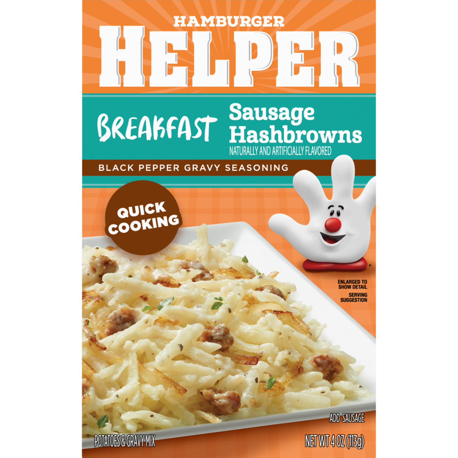 slide 1 of 3, Helper Breakfast Sausage Hashbrowns, 4 Oz., 4 oz