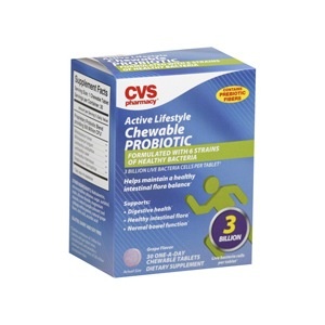 slide 1 of 1, CVS Pharmacy Active Lifestyle Chewable Probiotic Tablets, Grape Flavor, 30 ct