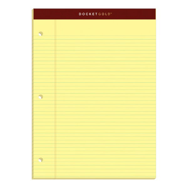 slide 2 of 3, TOPS Double Docket Writing Pads, Narrow Ruled, Canary, 2 ct