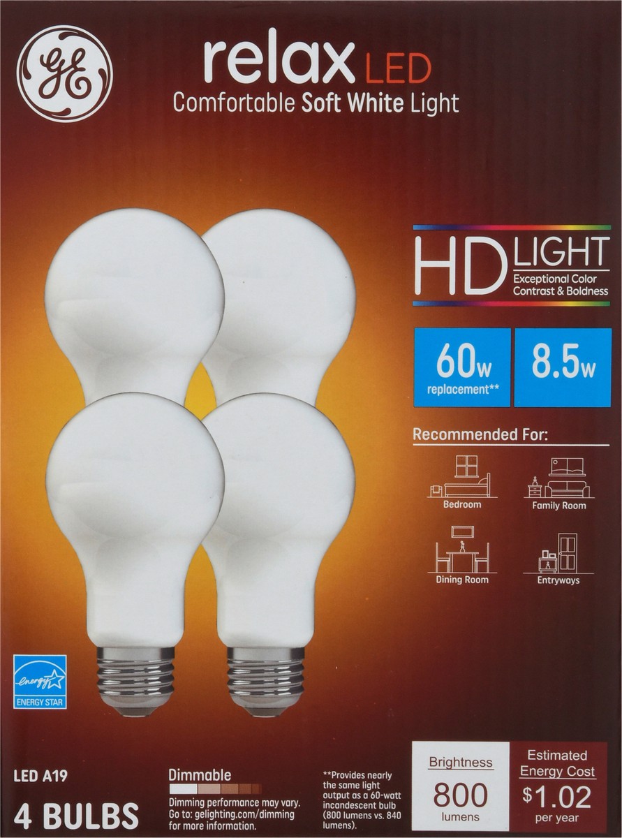 slide 6 of 9, GE Relax Led Light Bulbs, 4 ct