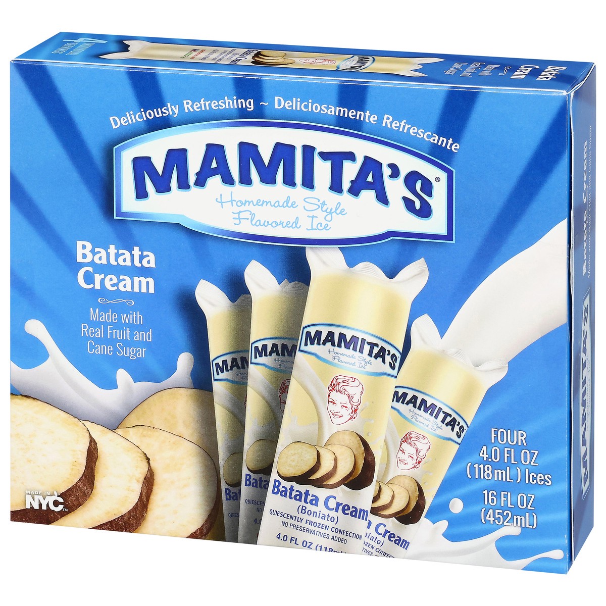 slide 14 of 17, Mamita's Homemade Style Batata Cream Flavored Ice 4 - 4.0 fl oz Ices, 1 ct