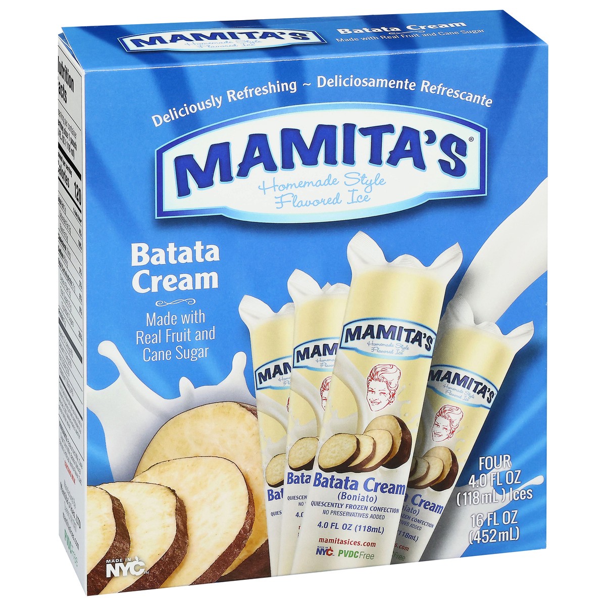 slide 7 of 17, Mamita's Homemade Style Batata Cream Flavored Ice 4 - 4.0 fl oz Ices, 1 ct