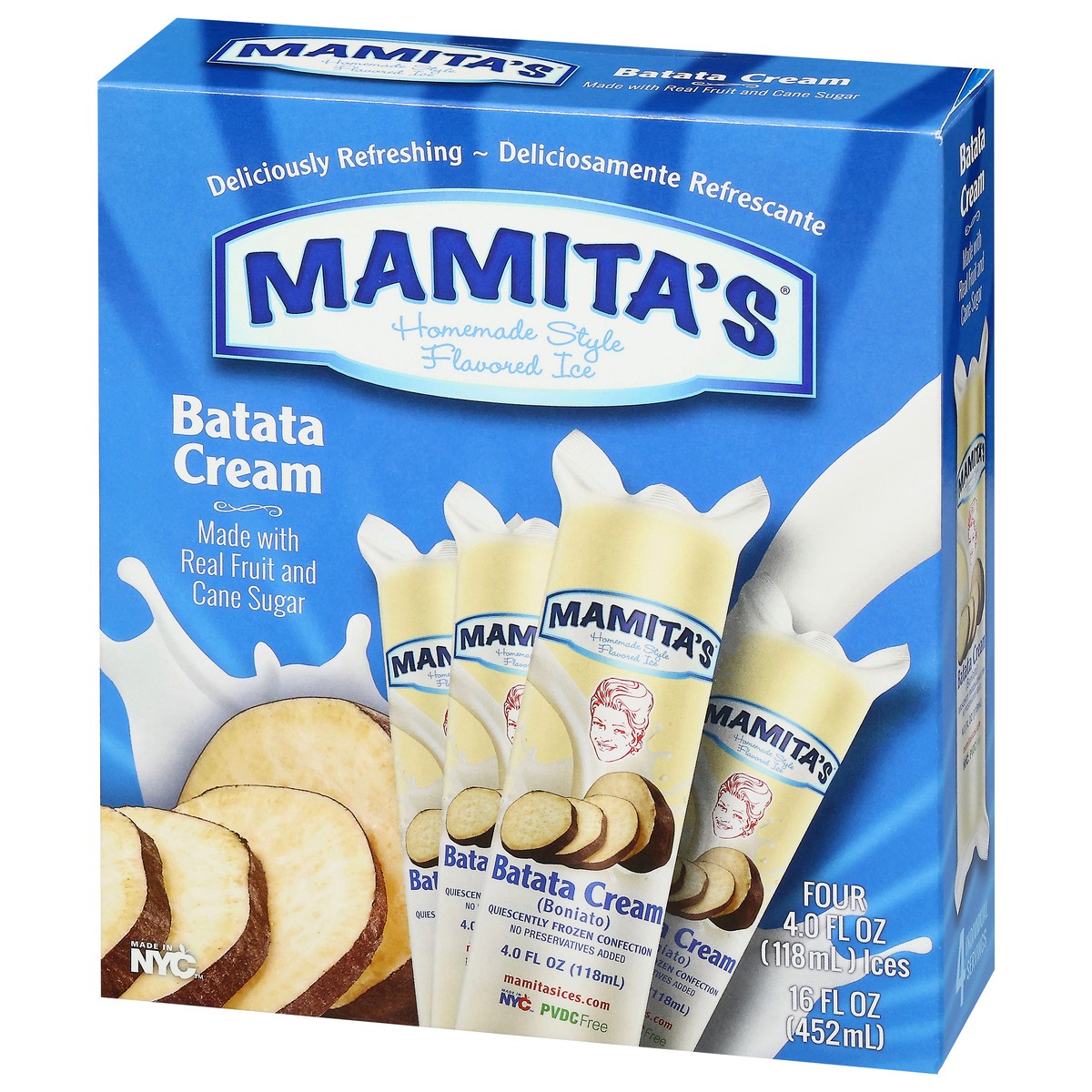 slide 6 of 17, Mamita's Homemade Style Batata Cream Flavored Ice 4 - 4.0 fl oz Ices, 1 ct