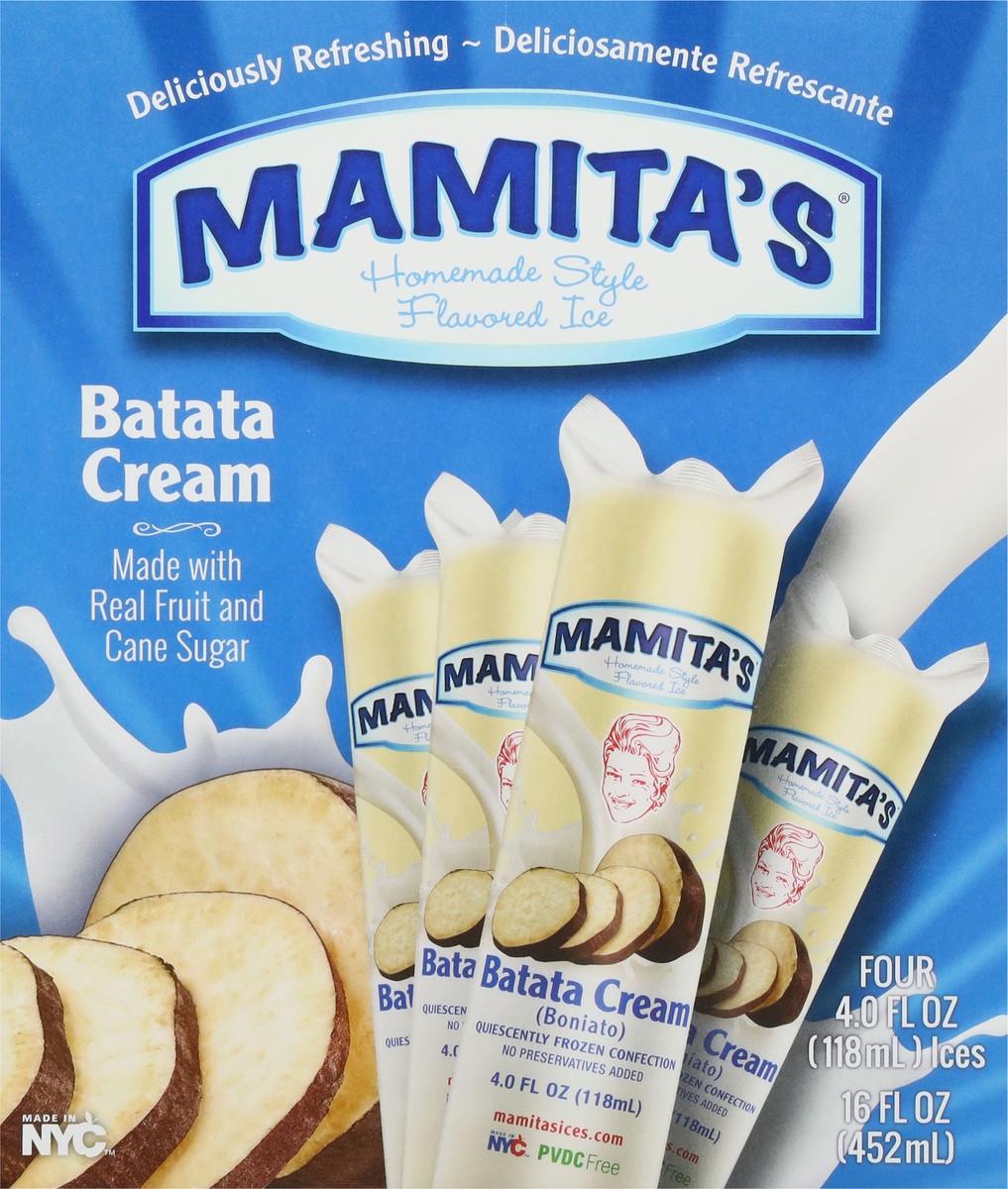 slide 10 of 17, Mamita's Homemade Style Batata Cream Flavored Ice 4 - 4.0 fl oz Ices, 1 ct