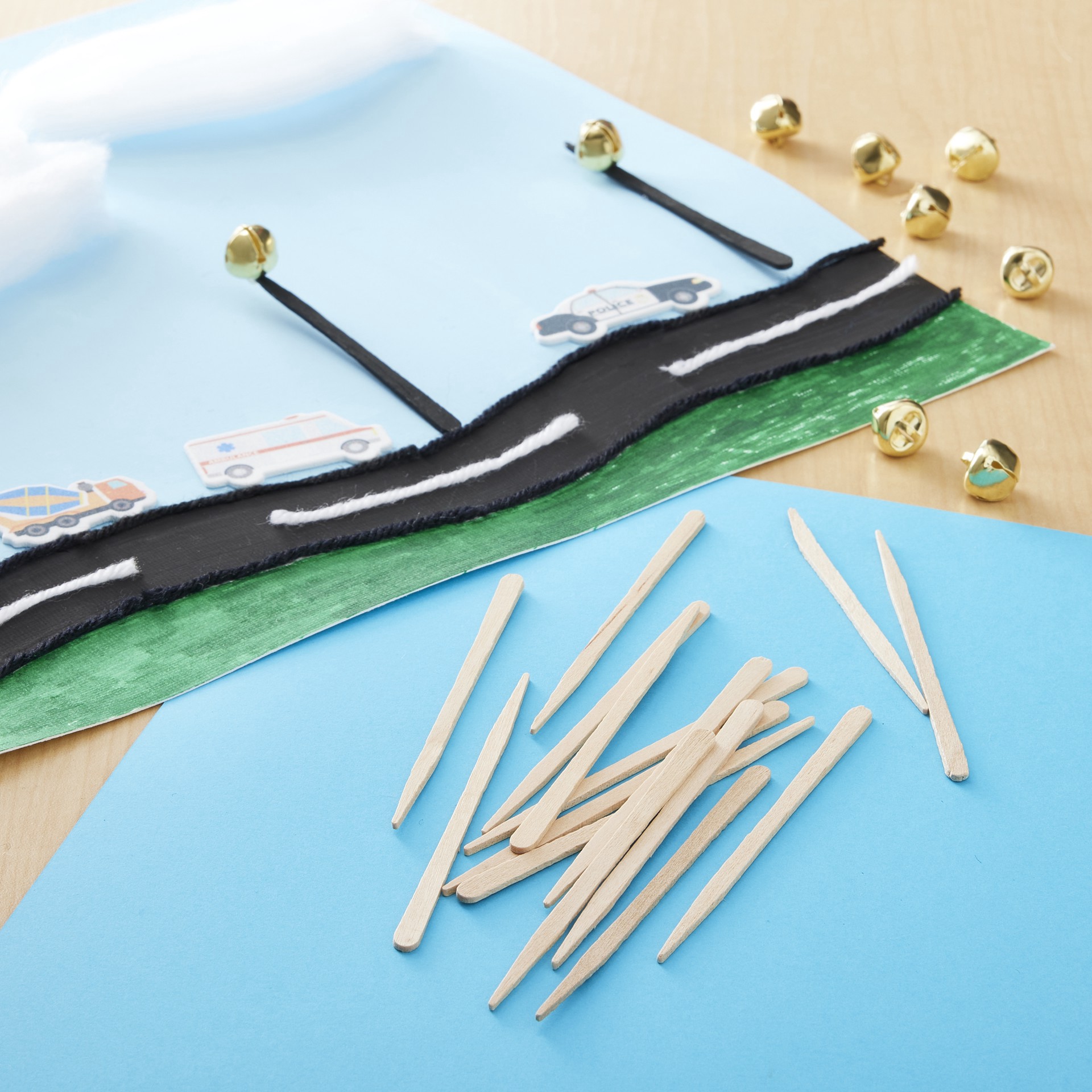 slide 4 of 4, Wood Craft Picks By Creatology, 3.4 in