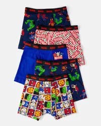 Carter's Boys 5-Pack Marvel Print Boxer Brief Underwear - Navy/Blue Multi 6-7