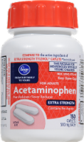 slide 1 of 1, Kroger Easy Open Extra Strength Acetaminophen Caplets, 150 ct; 500 mg