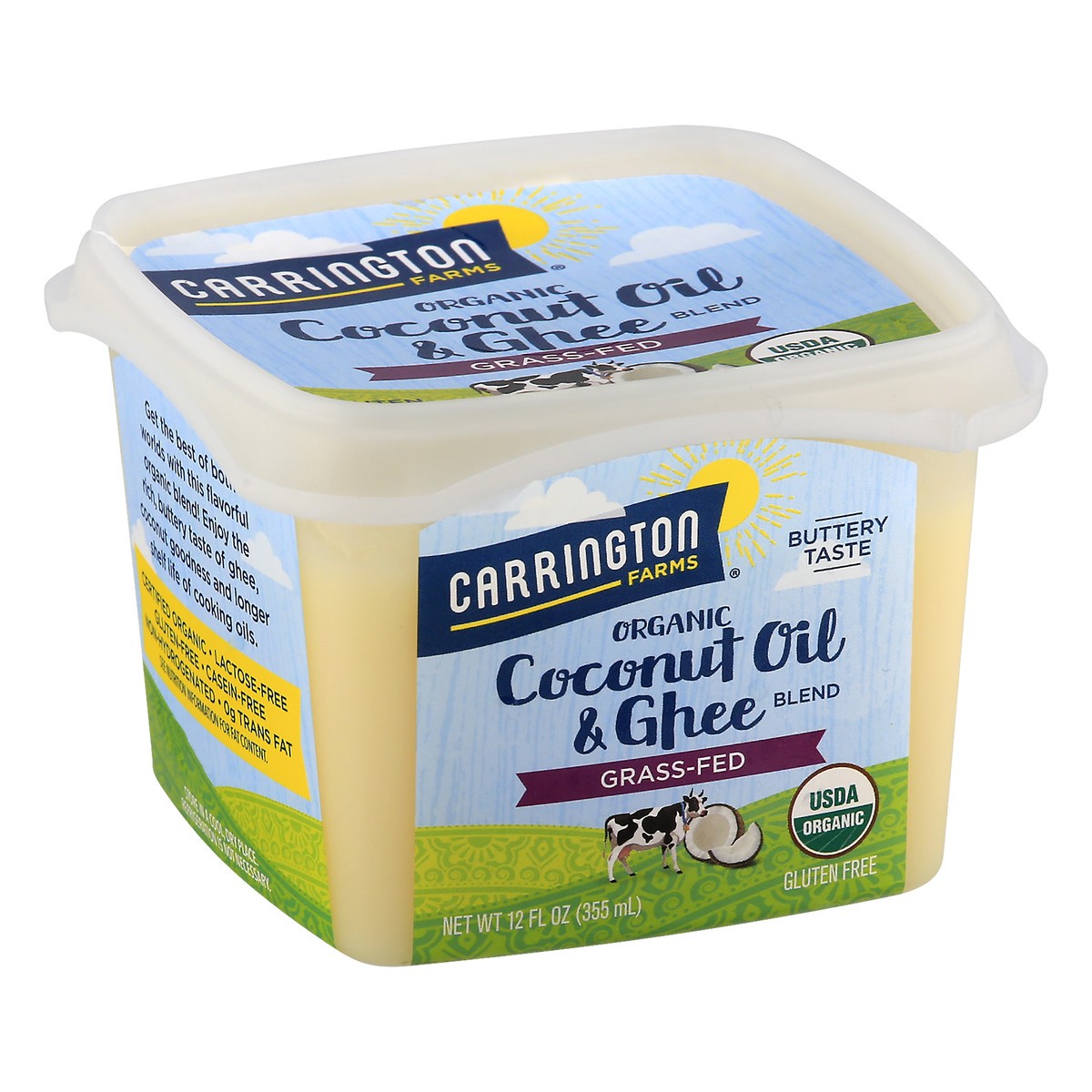 slide 7 of 9, Carrington Farms Organic Coconut Oil & Ghee Blend 12 oz, 12 oz