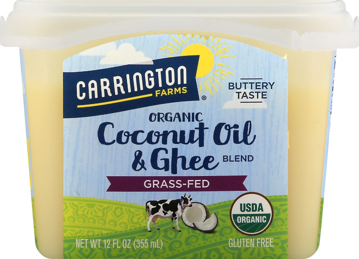 slide 1 of 9, Carrington Farms Organic Coconut Oil & Ghee Blend 12 oz, 12 oz