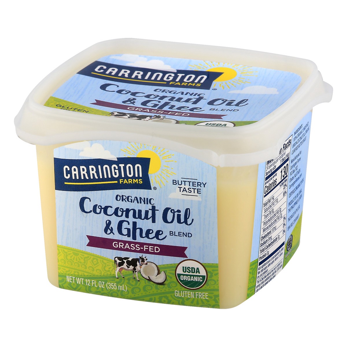 slide 6 of 9, Carrington Farms Organic Coconut Oil & Ghee Blend 12 oz, 12 oz