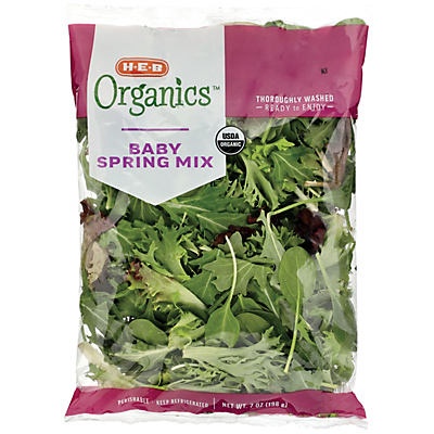 slide 1 of 1, H-E-B Organics Baby Spring Mix, 7 oz