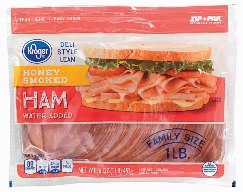 slide 1 of 2, Kroger Deli Style Smoked Honey Ham, 16 oz