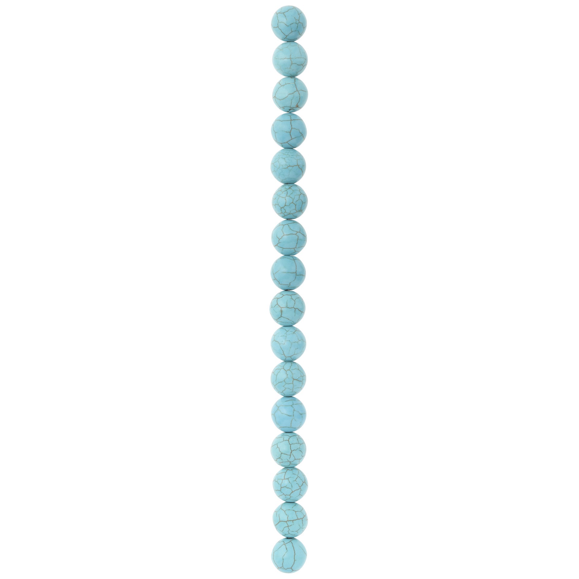 slide 3 of 3, Turquoise Dyed Reconstituted Howlite Round Beads, 12mm By Bead Landing, 12mm