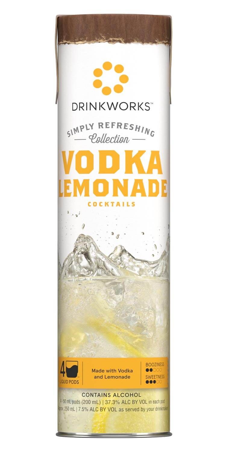 slide 1 of 1, Drinkworks Simply Refreshing Collection Vodka Lemonade, 4 ct; 50 ml