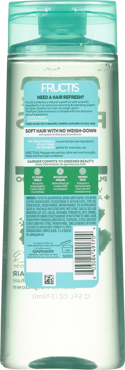 slide 5 of 9, Garnier Pure Clean Fortifying Shampoo+Aloe Extract - 12.5 fl oz, 12.5 oz
