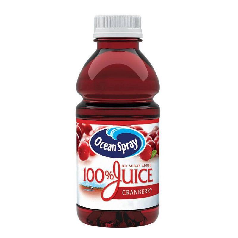 slide 2 of 3, Ocean Spray 100% Juice Cranberry Juice Blend, 10 Fl Oz Bottles, 6 Count, 60 fl oz