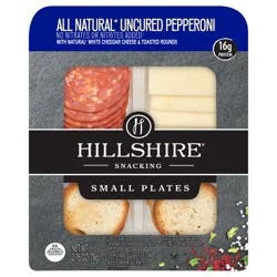 Hillshire Farm Hillshire Snacking Small Plates, All Natural* Uncured Pepperoni Deli Lunch Meat with Natural* White Cheddar Cheese, 2.76 oz