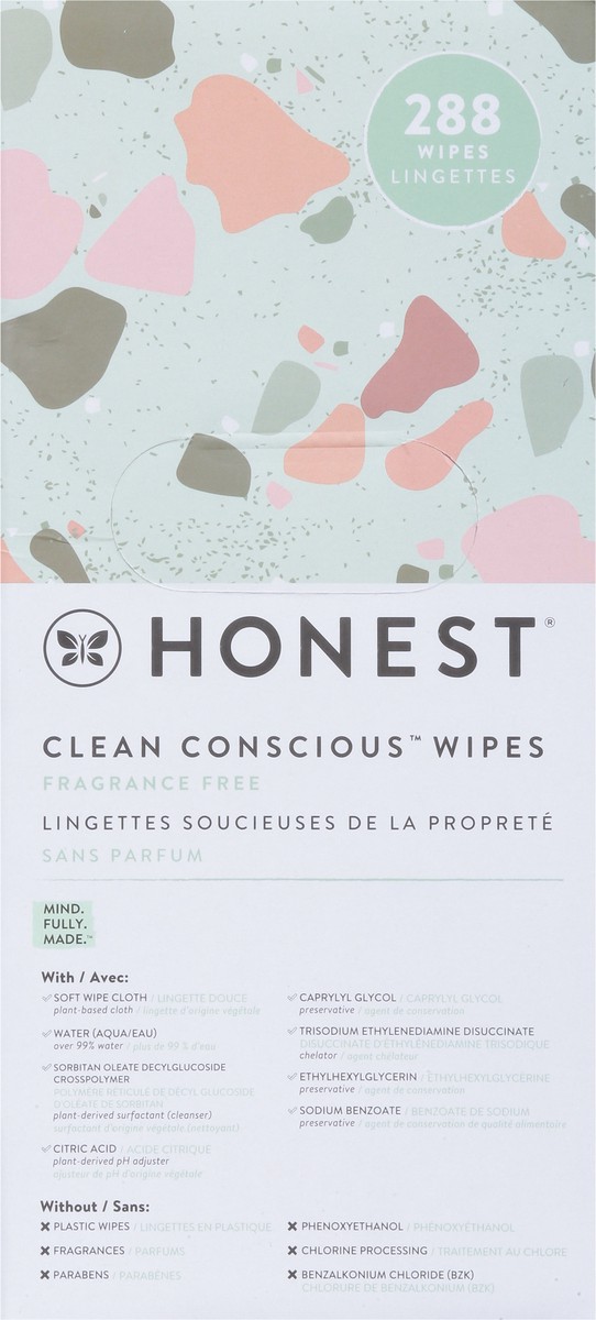 slide 5 of 9, Honest Sensitive Clean Conscious Fragrance Free Wipes 4 - 72 Wipe Packs, 4 ct