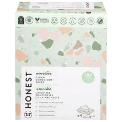Honest Sensitive Clean Conscious Fragrance Free Wipes 4 - 72 Wipe Packs