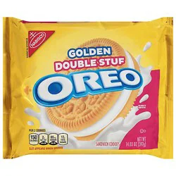Oreo Golden Double Stuf Sandwich Cookies 14.03 Oz - 14.03 OZ