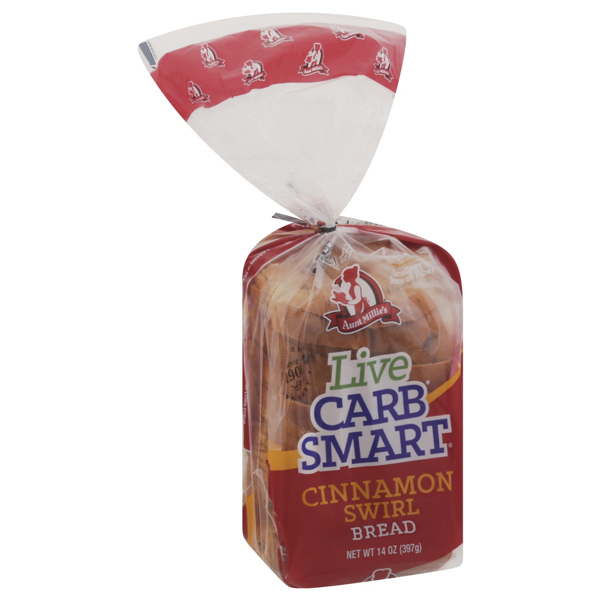 slide 4 of 13, Aunt Millie's Live Carb Smart Cinnamon Swirl Bread 14 oz, 14 oz