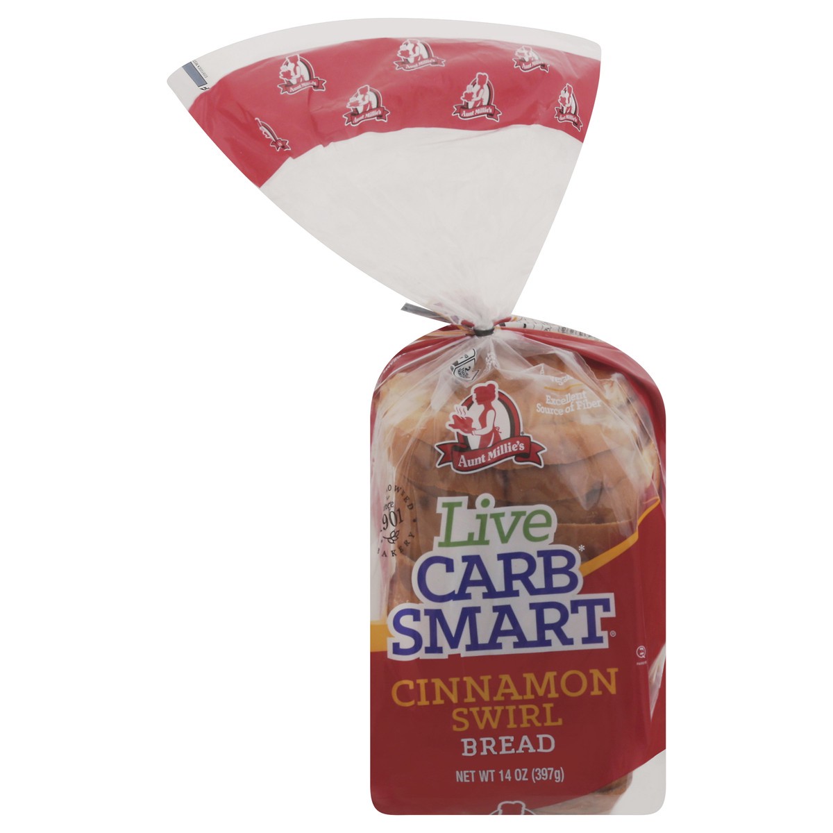 slide 11 of 13, Aunt Millie's Live Carb Smart Cinnamon Swirl Bread 14 oz, 14 oz