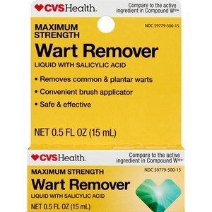 slide 1 of 1, CVS Health Maximum Strength Liquid Wart Remover, 0.5 Oz, 0.5 oz