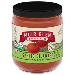 Muir Glen Organic Garlic Cilantro Salsa, 16 ounces