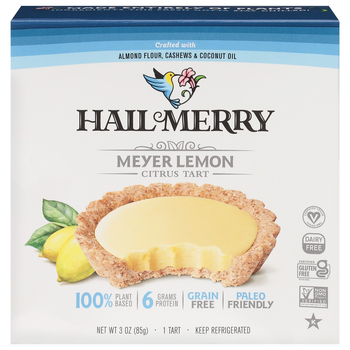slide 1 of 9, Hail Merry Meyer Lemon Citrus Tart 3 oz, 3 oz