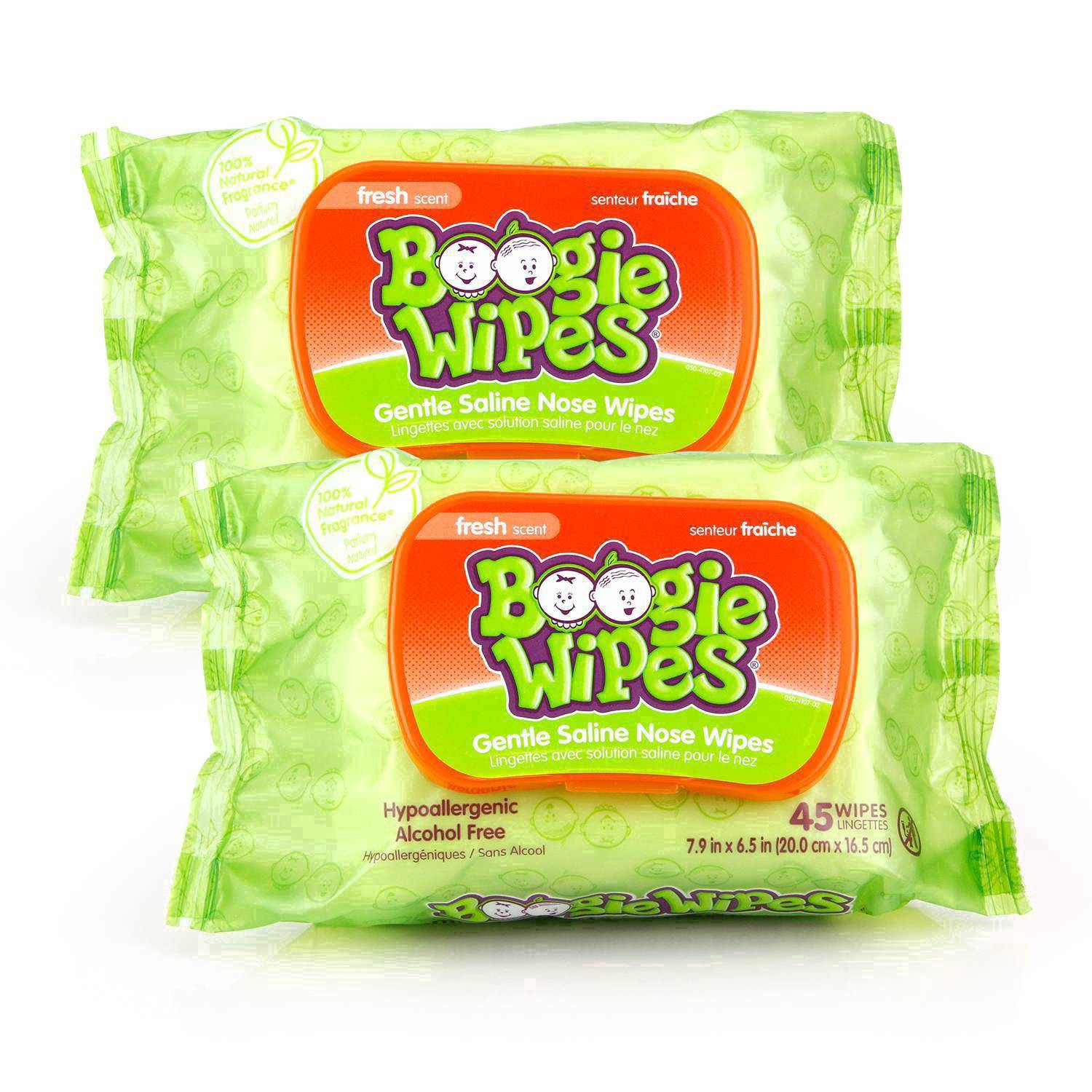 slide 35 of 51, Boogie Fresh Scent Gentle Saline Nose Wipes 90 ea, 90 ct
