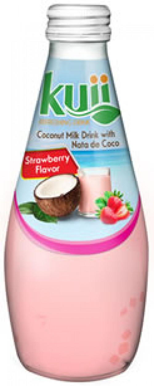 slide 1 of 1, Kuii Strawberry Flavor Coconut Milk Drink, 9.8 oz