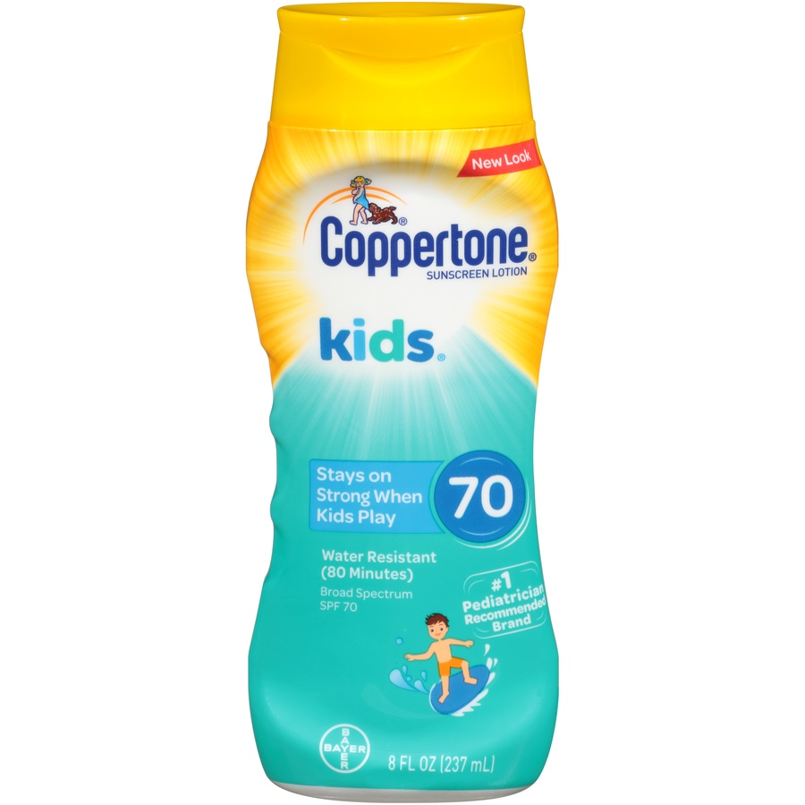 slide 1 of 3, Coppertone Kids Sunscreen Water Resistant Lotion SPF 70, 8 fl oz