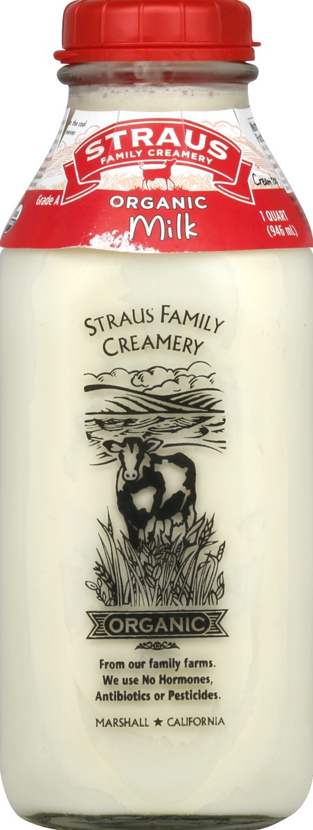 slide 3 of 4, Straus Milk 1 qt, 