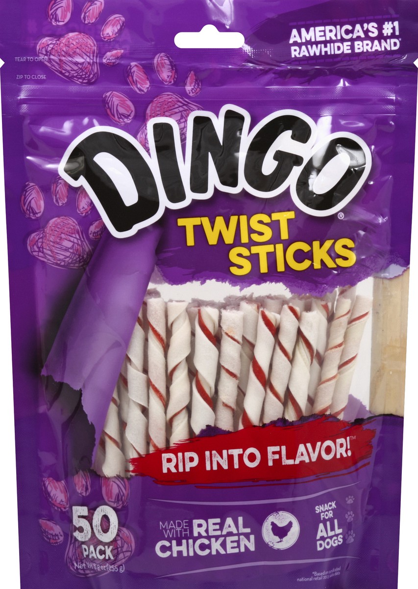slide 1 of 4, Dingo Twist Sticks, 50 ct