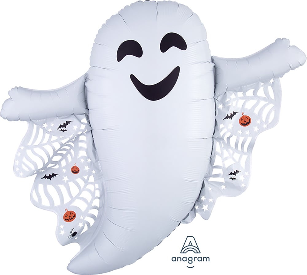 slide 1 of 1, Anagram Ghost Shaped Foil Balloon, 1 ct