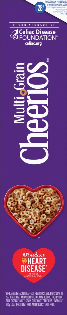 slide 5 of 8, Cheerios Multi Grain Cheerios, Heart Healthy Breakfast Cereal, Gluten Free, Giant Size, 20.6 oz, 24 oz