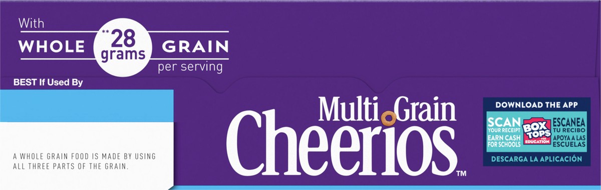 slide 3 of 8, Cheerios Multi Grain Cheerios, Heart Healthy Breakfast Cereal, Gluten Free, Giant Size, 20.6 oz, 24 oz