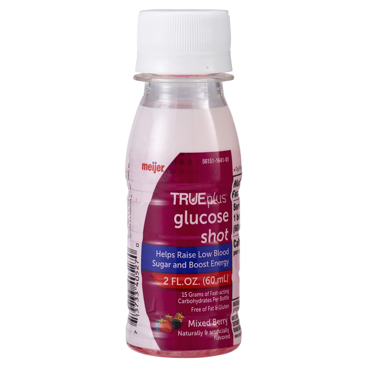 slide 1 of 9, Meijer Trueplus Glucose Shot, Mixed Berry, 2 oz