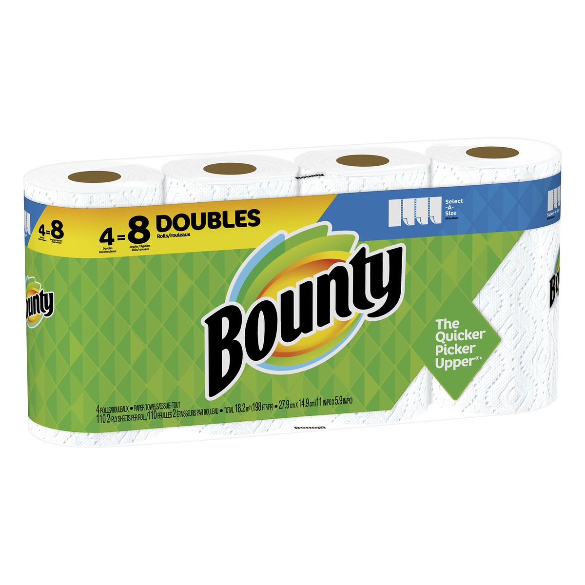 slide 2 of 5, Bounty Double Rolls Select-A-Size 2-Ply Paper Towels 4 ea, 4 ct