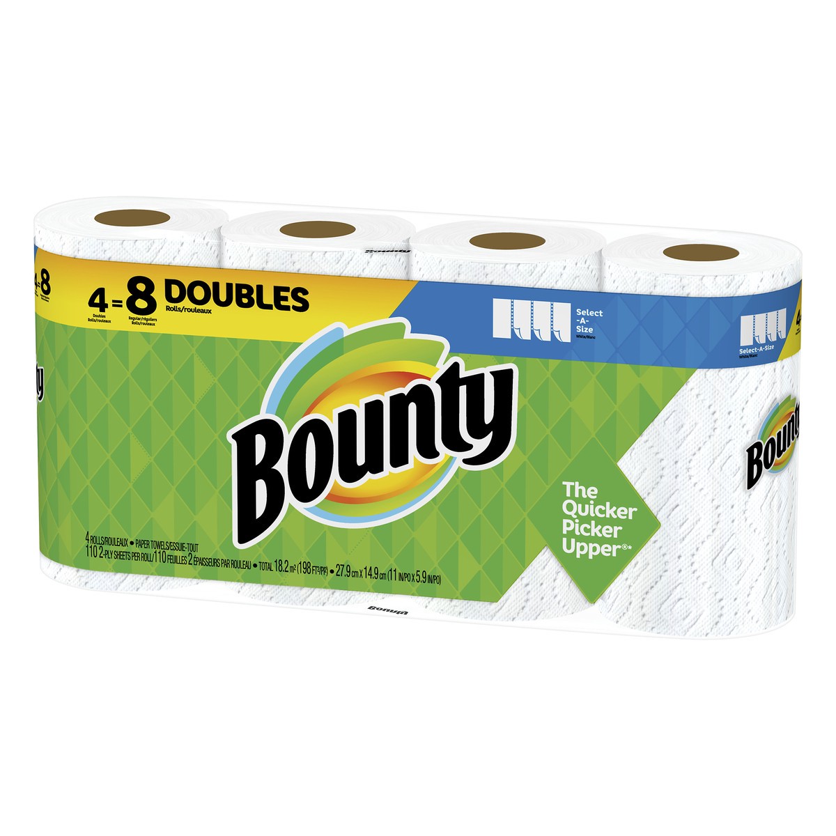 slide 3 of 5, Bounty Double Rolls Select-A-Size 2-Ply Paper Towels 4 ea, 4 ct