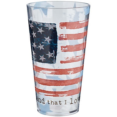 slide 1 of 1, Destination Holiday Patriotic Banner Highball Glass, 1 ct