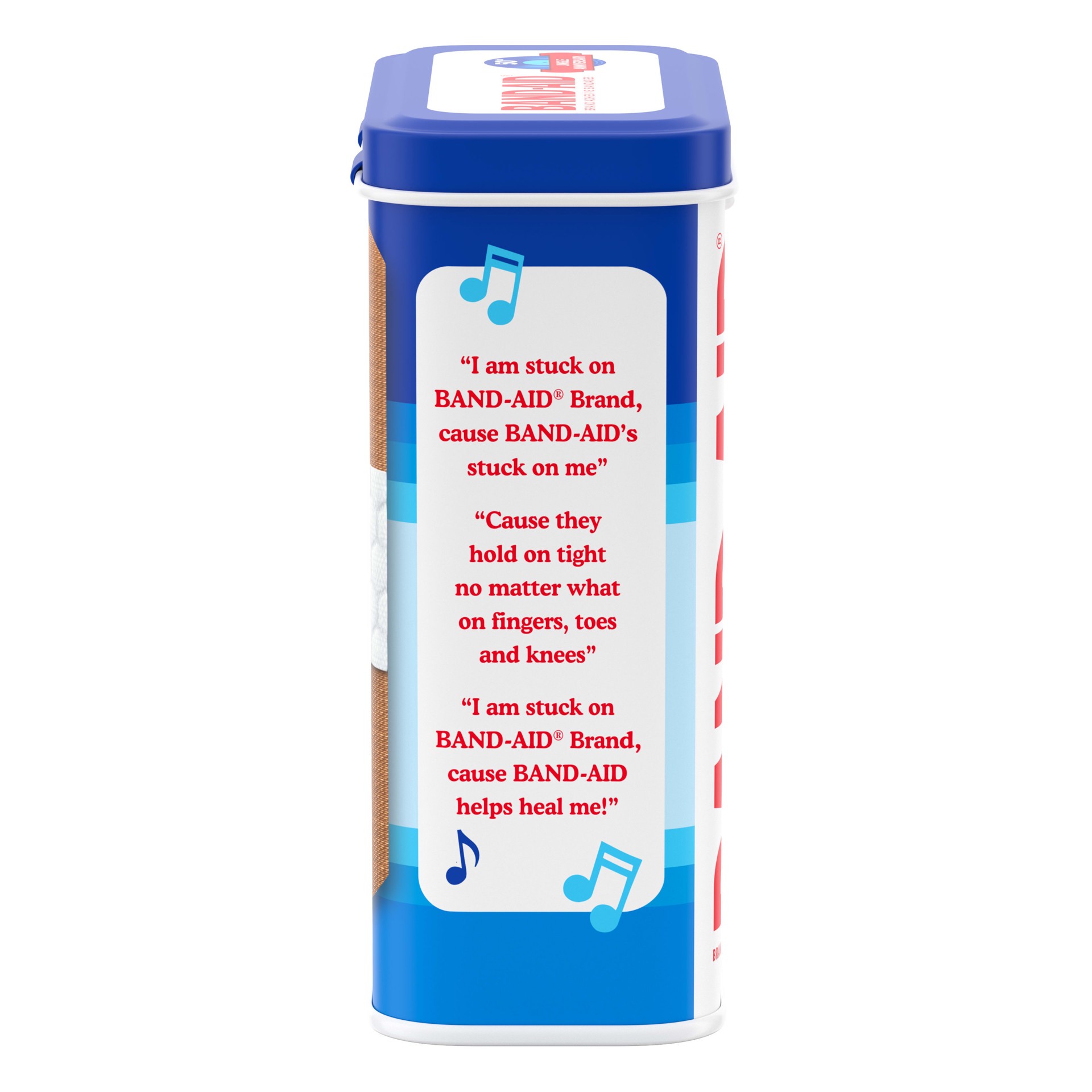 slide 8 of 9, BAND-AID Brand Adhesive Bandages, Jingle Tin, Assorted Sizes, 50ct, 50 ct