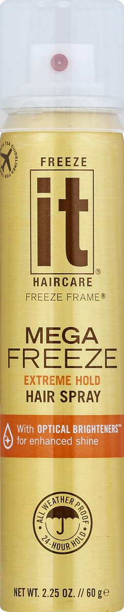 slide 2 of 2, It Freeze It Fast Drying Mega Freeze Hairspray, 2.25 oz