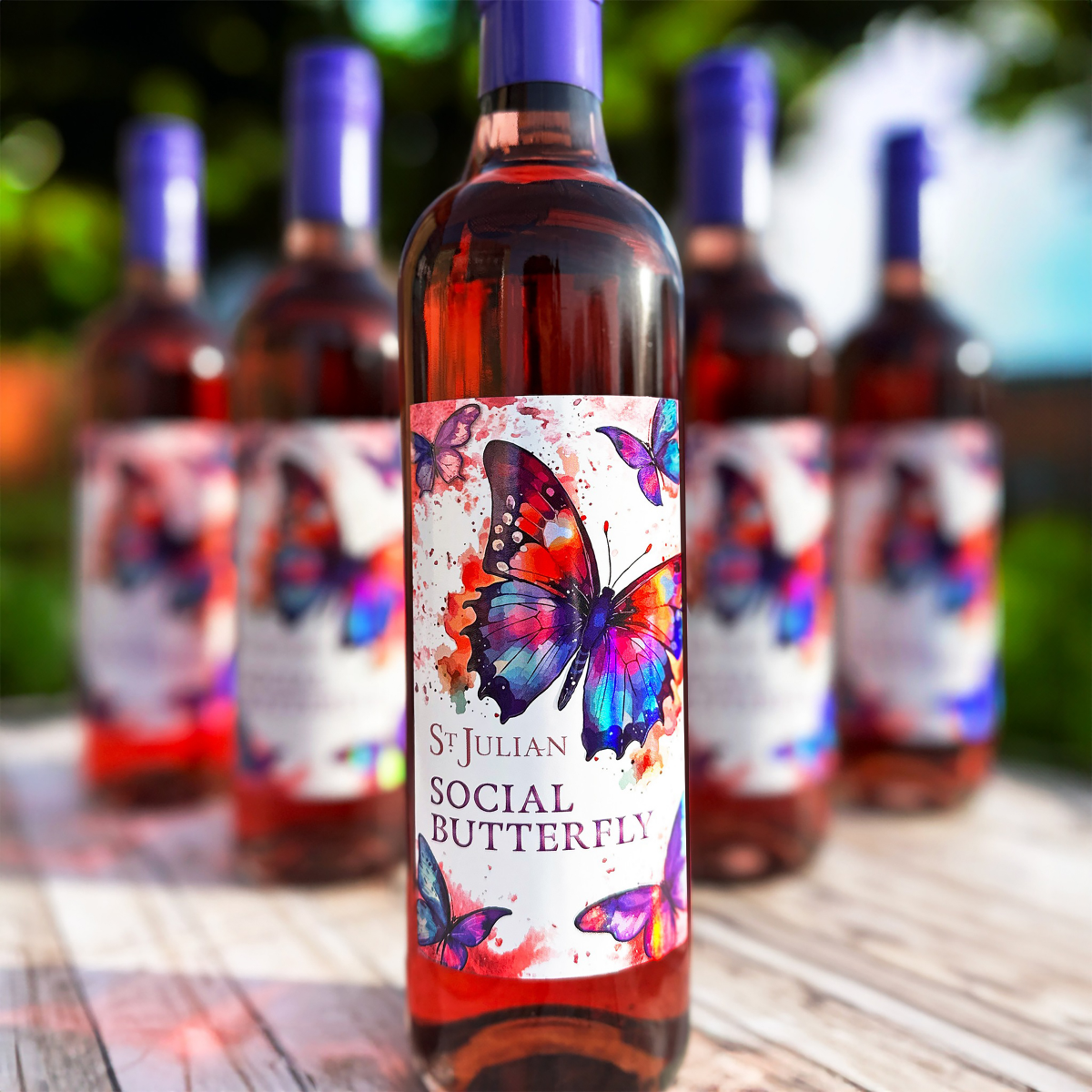 slide 3 of 4, St. Julian Social Butterfly, 750 ml