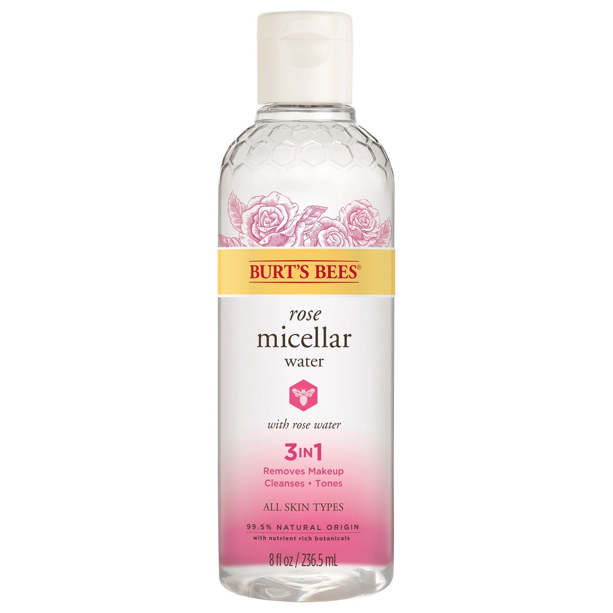 slide 1 of 22, Burt's Bees 3 in 1 Micellar Rose Toning Water 8 fl oz, 8 fl oz